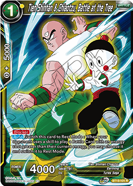 DBS Saiyan Showdown BT15-101 Tien Shinhan & Chiaotzu, Battle at the Tree Foil