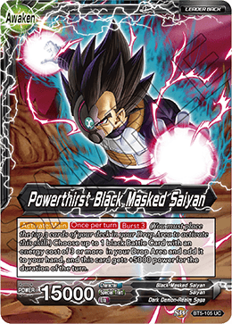 DBS Miraculous Revival BT5-105 Black Masked Saiyan / Powerthirst Black Masked Saiyan (Leader) Foil