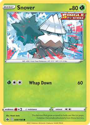SWSH Chilling Reign 009/198 Snover Reverse Holo