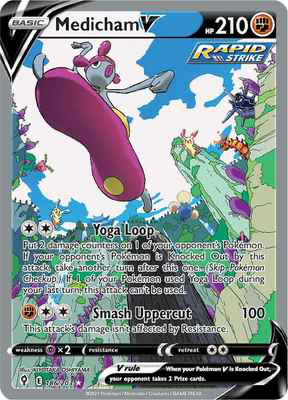 SWSH Evolving Skies 186/203 Medicham V Alternate Art