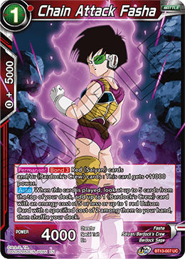 DBS Supreme Rivalry BT13-007 Chain Attack Fasha Foil
