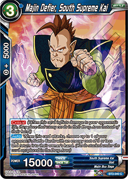 DBS Cross Worlds BT3-040 Majin Defier, South Supreme Kai Foil