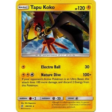 SM Unified Minds 069/236 Tapu Koko Holo Rare