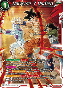 DBS Realm of the Gods BT16-019 Universe 7 Unified