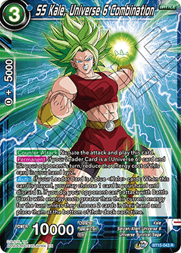 DBS Saiyan Showdown BT15-043 Kale, Universe 6 Combination Foil