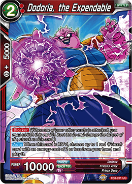 DBS Clash of Fates TB3-011 Dodoria, the Expendable Foil