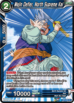 DBS Cross Worlds BT3-041 Majin Defier, North Supreme Kai Foil