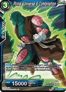 DBS Saiyan Showdown BT15-056 Pirina, Universe 6 Combination