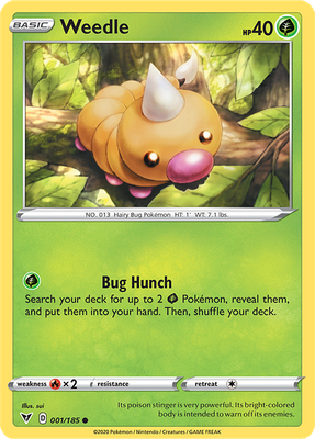 SWSH Vivid Voltage 001/185 Weedle