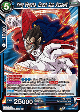 DBS Draft Box 6: Giant's Force DB3-030 King Vegeta, Great Ape Assault