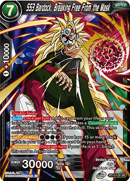 DBS Supreme Rivalry BT13-125 SS3 Bardock, Breaking Free From the Mask (SR)