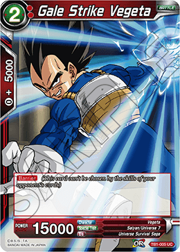DBS The Tournament of Power TB1-005 Gale Strike Vegeta