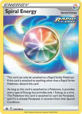 SWSH Chilling Reign 159/198 Spiral Energy