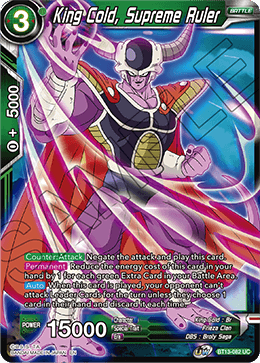 DBS Supreme Rivalry BT13-082 King Cold, Supreme Ruler Foil