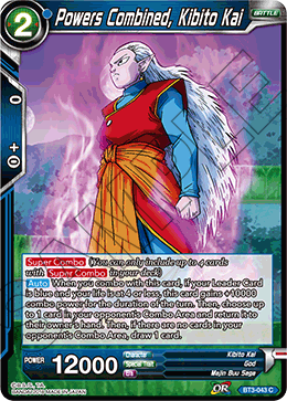 DBS Cross Worlds BT3-043 Powers Combined, Kibito Kai Foil
