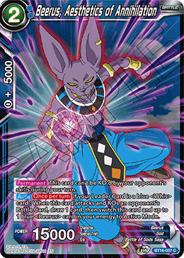 DBS Realm of the Gods BT16-037 Beerus, Aesthetics of Annihilation Foil