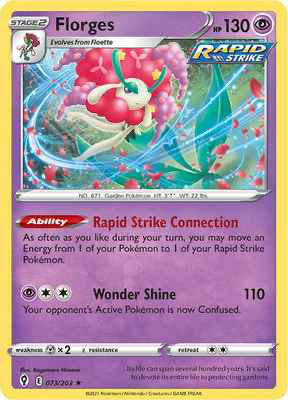 SWSH Evolving Skies 073/203 Florges Reverse Holo
