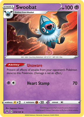 SWSH Vivid Voltage 074/185 Swoobat