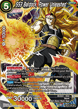 DBS Cross Worlds BT3-109 SS3 Bardock, Power Unleashed (SR)
