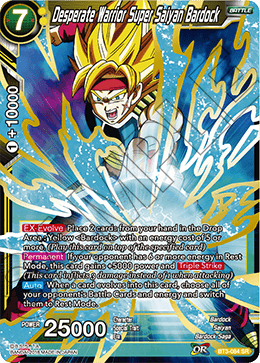 DBS Cross Worlds BT3-084 Desperate Warrior Super Saiyan Bardock (SR)