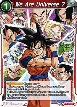 DBS Universal Onslaught BT9-018 We Are Universe 7 Foil