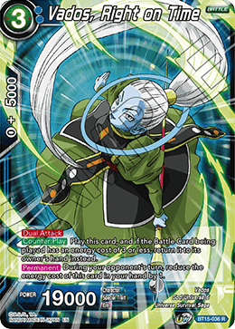 DBS Saiyan Showdown BT15-036 Vados, Right on Time Foil