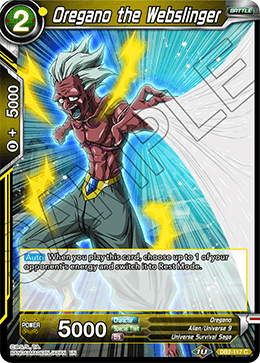 DBS Draft Box 5: Divine Multiverse DB2-117 Oregano the Webslinger Foil
