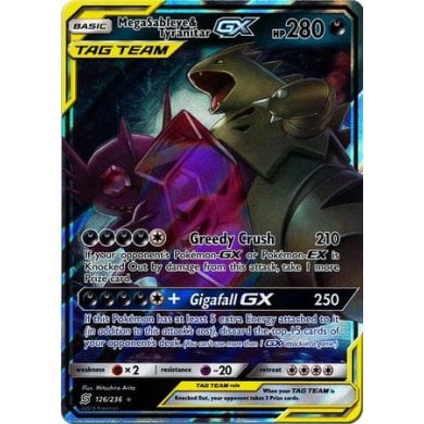 SM Unified Minds 126/236 Mega Sableye & Tyranitar GX (Tag Team)