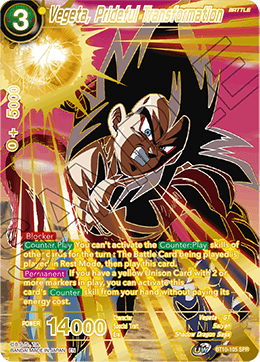 DBS Rise of the Unison Warrior BT10-105 Vegeta, Prideful Transformation (SPR)