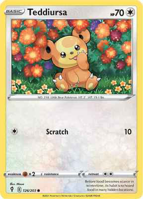 SWSH Evolving Skies 126/203 Teddiursa