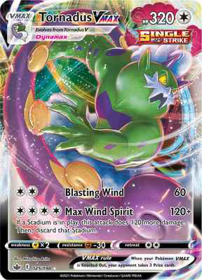 SWSH Chilling Reign 125/198 Tornadus Vmax