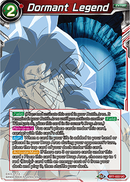 DBS Assault of the Saiyans BT7-022 Dormant Legend Foil