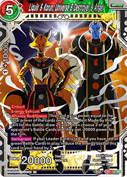 DBS Draft Box 5: Divine Multiverse DB2-167 Liquiir & Korun, Universe 8 Destroyer & Angel (DAR)