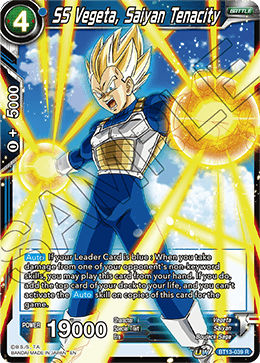DBS Supreme Rivalry BT13-039 SS Vegeta, Saiyan Tenacity