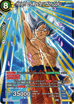 DBS Colossal Warfare BT4-075 Height of Mastery Son Goku (SR)