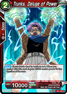 DBS Draft Box 4: Dragon Brawl DB1-003 Trunks, Deluge of Power Foil