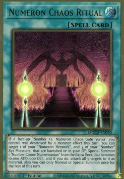 Yu-Gi-Oh! Maximum Gold El Dorado MGED-EN050 Numeron Chaos Ritual Gold – JGC  Collectables