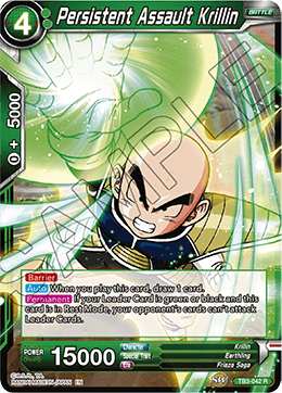 DBS Clash of Fates TB3-042 Persistant Assault Krillin Foil