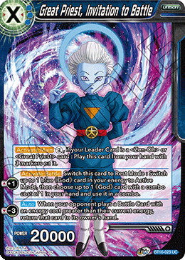 DBS Realm of the Gods BT16-023 Great Priest, Invitation to Battle Foil