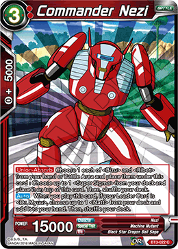 DBS Cross Worlds BT3-022 Commander Nezi
