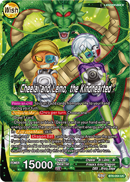 DBS Destroyer Kings BT6-054 Cheelai and Lemo / Cheelai and Lemo, the Kindhearted (Leader) Foil