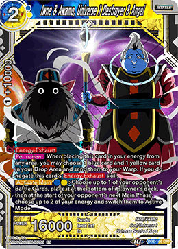 DBS Draft Box 5: Divine Multiverse DB2-168 Iwne & Awamo, Universe 1 Destroyer & Angel (DAR)