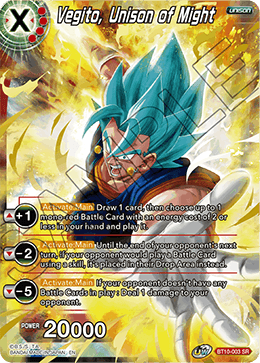 DBS Rise of the Unison Warrior BT10-003 Vegito, Unison of Might (SR)