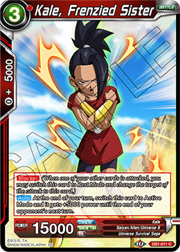 DBS Draft Box 4: Dragon Brawl DB1-011 Kale, Frenzied Sister