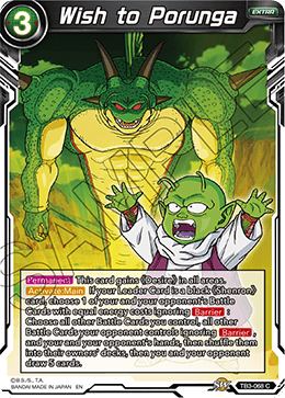 DBS Clash of Fates TB3-068 Wish to Porunga Foil