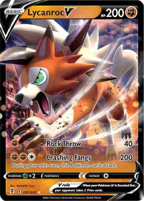 SWSH Evolving Skies 091/203 Lycanroc V