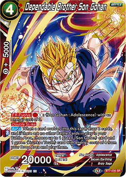 DBS Assault of the Saiyans BT7-006 Dependable Brother Son Gohan (SR)