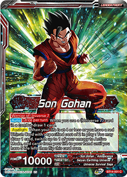 DBS Cross Spirits BT14-001 Son Gohan (Leader)