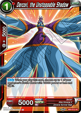 DBS Draft Box 5: Divine Multiverse DB2-015 Dercori, the Unstoppable Shadow