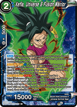 DBS Saiyan Showdown BT15-048 Kefla, Universe 6 Fusion Warrior Foil